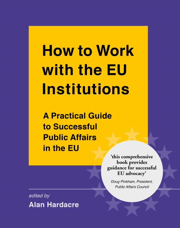 Book cover: How to Work with the EU Institutions, with a chapter by Laura Shields